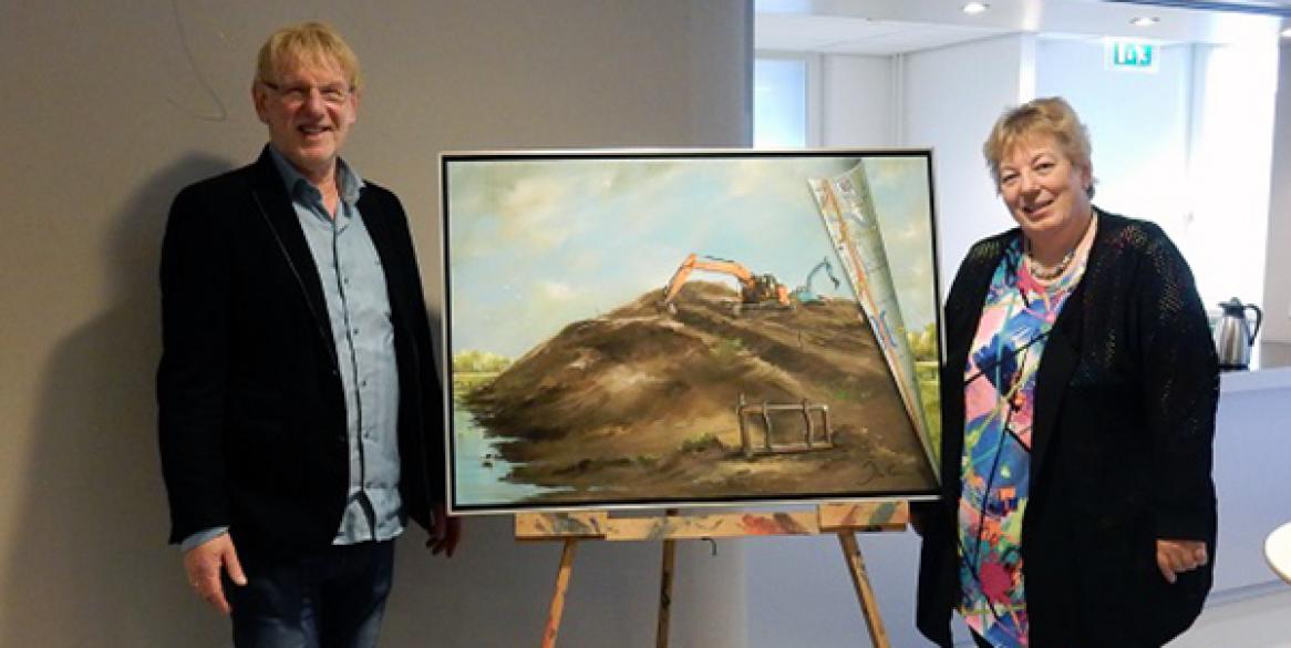 Schilderij over De Centrale As voor Dongeradeel