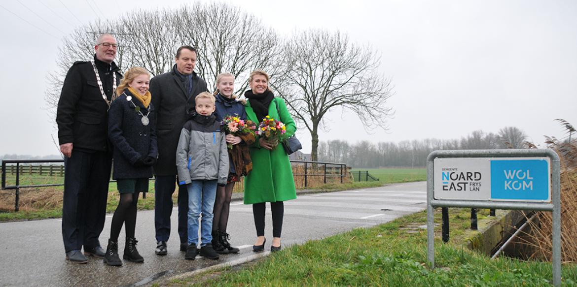 Intocht van burgemeester Johannes Kramer in Dokkum