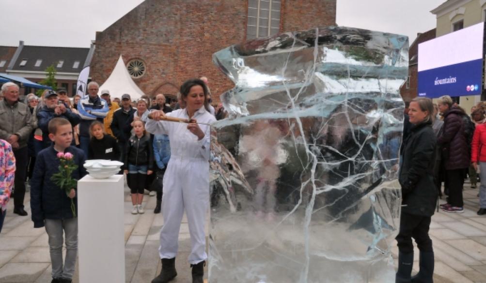 Bescheiden fonteinenfeestje tijdens Kletterdei in Dokkum