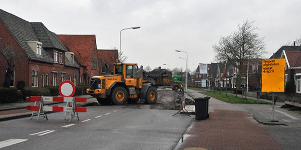 Herinrichting Woudweg gestart, voor auto's afgesloten