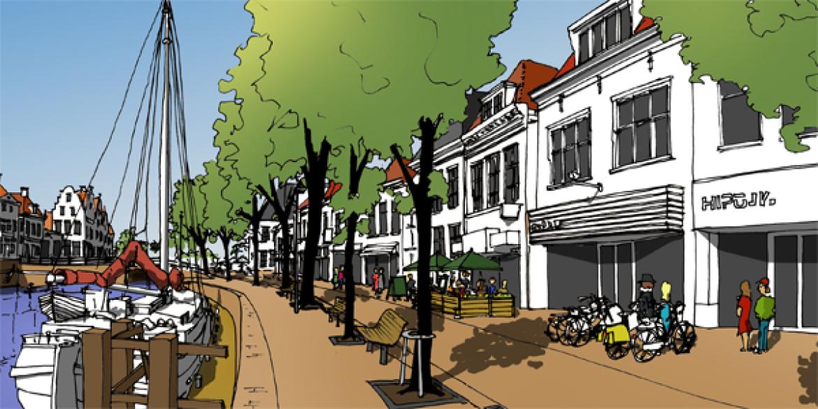 Nieuwe binnenstadsvisie: Diepswal eenrichtingsverkeer