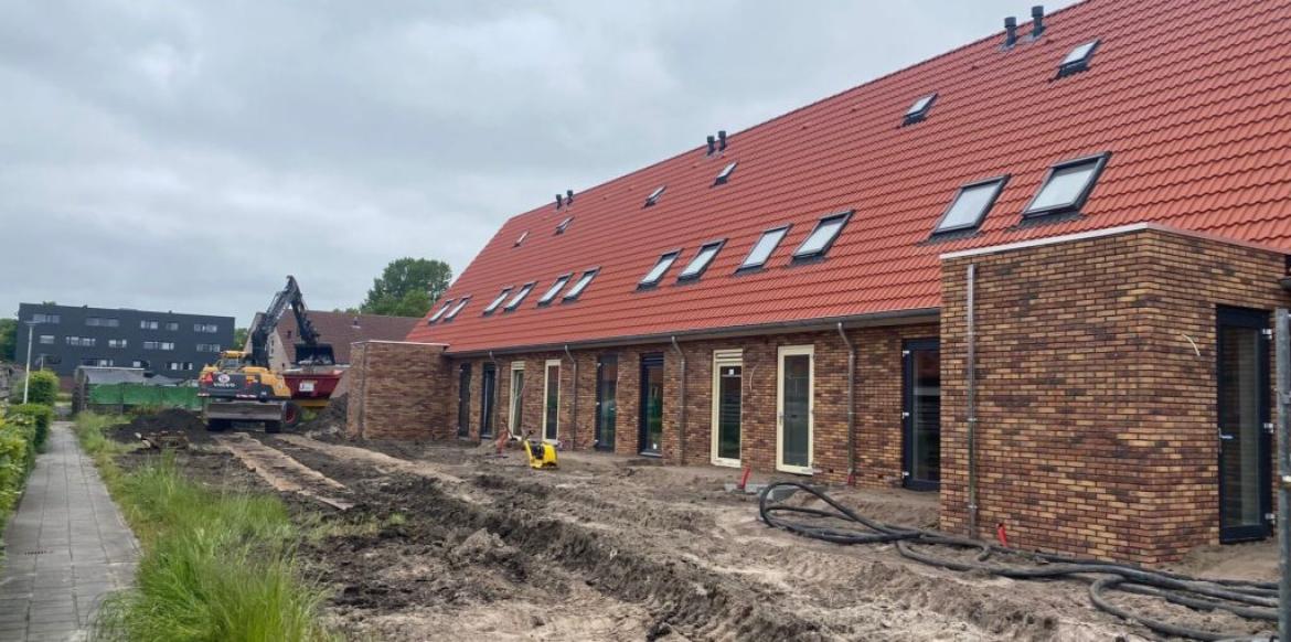 Bouw sociale huurwoningen Meester Bruningstraat in volle gang