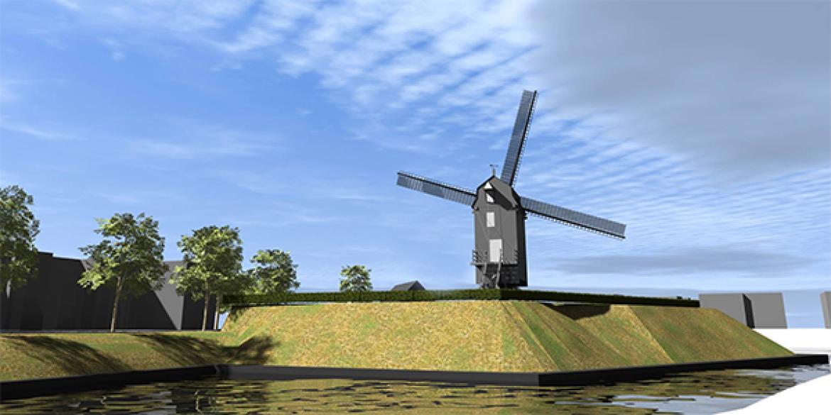 Plannen voor herbouw derde molen op Bolwerken Dokkum