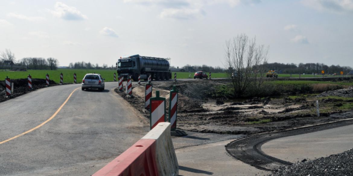 Korte omleiding bij Dokkum in gebruik