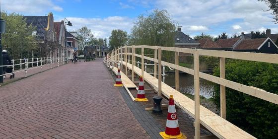 Proefopstelling voor vervanging brug Aalsumerpoort