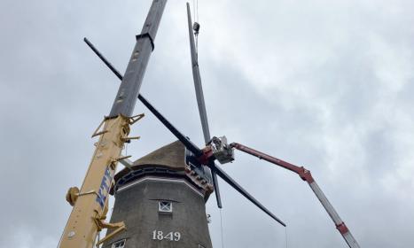 Molen ‘De Hoop’ in Dokkum heeft weer wieken